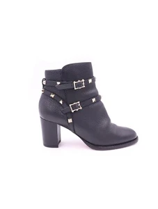 Valentino Garavani Rockstud Leather Ankle Boots - Picture 1 of 9