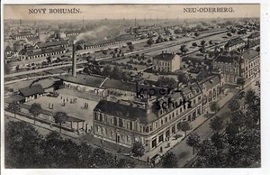 Postal CZ - República Checa nueva Oderberg Nový Bohumín, fábrica industrial 1926 EXCELENTE - Imagen 1 de 2