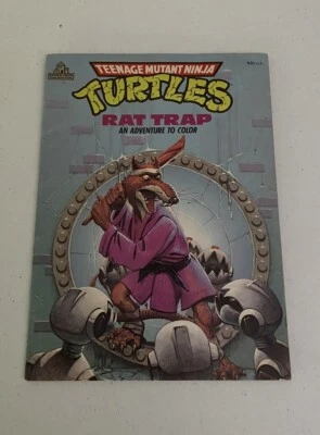 Random House Teenage Mutant Ninja Turtles  Coloring Book Rat Trap - 1988 VINTAGE Foto 1 de 2