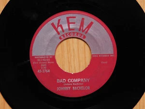 Johnny Bachelor RnR Rockabilly 45 Bad Company bw Like on KEM - Foto 1 di 2