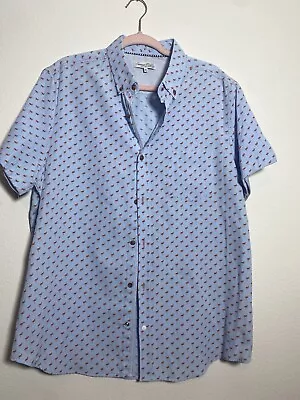 MENS SOVEREIGN CODES LA SHIRT XL FLAMINGO FUN BLUE BEACH - Image 1 of 4