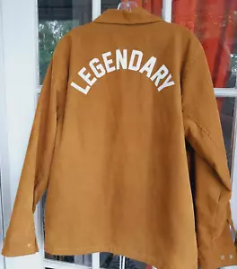 Mitchell & Ness Legendary Corduroy Tan Gold Coaches Jacket and Size L eagles - Picture 1 of 12