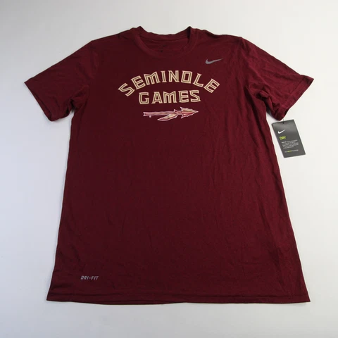 Florida State Seminoles Nike Dri-Fit Short Sleeve Shirt Men's Maroon New Cover