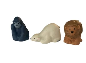 Fisher Price Little People ZooTalkers Set of 3 Lion 🦁 Gorilla 🦍 Polar Bear - Picture 1 of 11