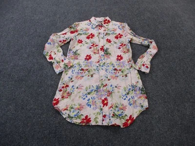 Polo Ralph Lauren Dress Womens 2 Linen Floral Shirt Lightweight Preppy Classic - Image 1 of 4