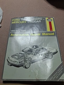 Ford Thunderbird & Mercury Cougar 1983-88 Haynes Automotive Repair Manual #1338 - Picture 1 of 1
