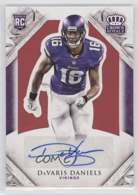 2015 Panini Crown Royale Signature Retail Red /49 Davaris Daniels Rookie Auto RC - Image 1 of 2
