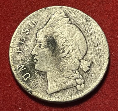 Moneda de plata Peso República Dominicana 1897 KM#16 T8913 Foto 1 de 2