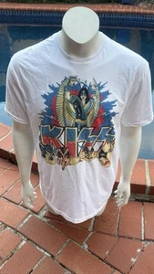 KISS ACE FREHLEY LARGE TSHIRT MADE FROM THE 1980 Aussie Design Shirt.Not Aucoin - Picture 1 of 6