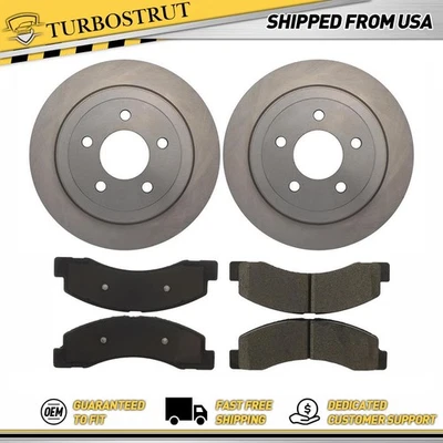 Kit de pastillas de freno y rotores delanteros centrados nuevos para Ford F-250 2000 Foto 1 de 4