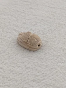 Ceramic Egyptian Pendant Charm of an Scarab Beetle 1/4  x 5/8  x 3/8 - Picture 1 of 6