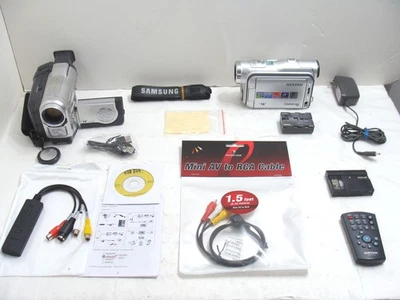 Samsung SCD77 Mini DV Camcorder 22x Optical Zoom + Video Transfer Kit - Image 1 of 4