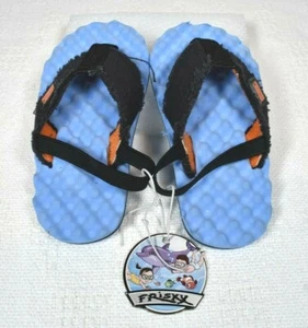 NEW Child's Frisky Sandals Blue w/Navy Trim & Straps - Comfortable Waffle Soles - Picture 1 of 3