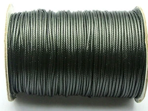 100 Yards Spool Black Korean Waxed Cord Thread 1.5mm Necklace Bracele String - Zdjęcie 1 z 4