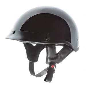 1/2 Carcasa Cara Abierta Casco Motocicleta Retro Cruiser Estilo T53 Brillo Negro XL - Imagen 1 de 3