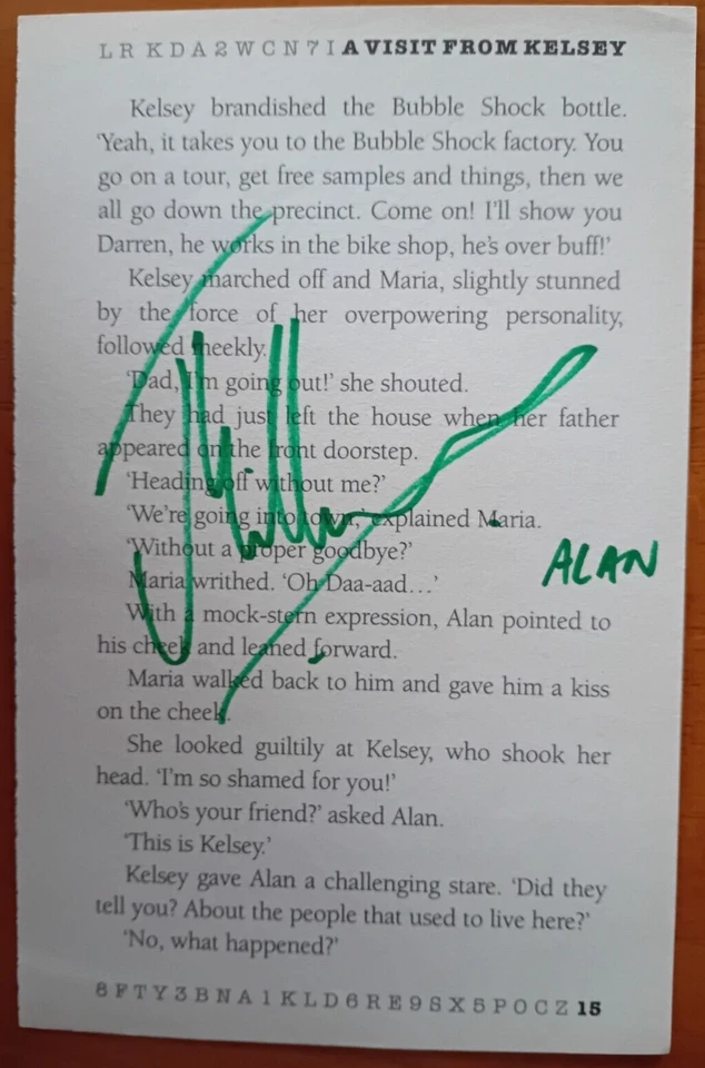 ORIGINAL AUTOGRAPHED SARAH JANE ADVENTURES BOOK PAGE JOSEPH MILLSON Alan - Image 1 of 1