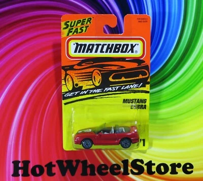 1995 Matchbox   Red  MUSTANG COBRA     Card #71    MB4-101820 - Image 1 of 4