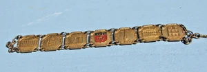 CHARMING ANTIQUE FRENCH BRACELET 7 DIFFERENT LANDMARKS 7 1/2" LONG - Picture 1 of 10