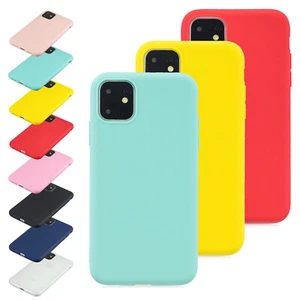 For iPhone 15 Pro Max 14 13 12 11 8 XS Slim Soft Rubber Silicone Back Case Cover - Picture 1 of 24