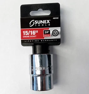 Sunex 49016C 3/4" Drive 15/16" Socket 12 Point - Picture 1 of 1