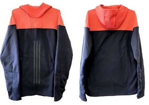 Adidas Herren $ 120 ID Verstärker Hoodie Sweatshirt hoher Kragen grau-lachs M #32 - Bild 1 von 1