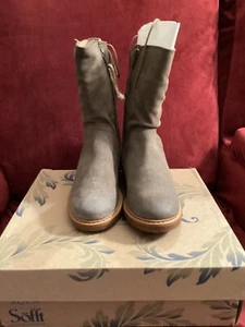 Women NWBox " Aqua Soft" dark taupe suede above ankle boots. Size 7 - Picture 1 of 5