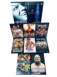 WWE RAW SMACKDOWN DVDs PPV Wrestling Cena Batista Mysterio Lesnar Hogan Kane - Picture 1 of 3
