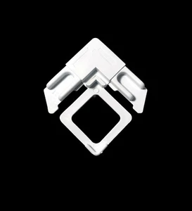 Corte cuadrado de 5/16" x 3/4" con lengüeta de tracción marco de pantalla de plástico esquina - paquete de 10 - Imagen 1 de 12