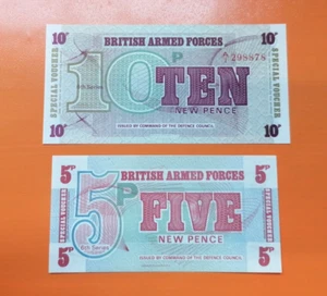 5 + 10 PENCE   BRITISH ARMED FORCES   6TH SERIES     FDS !!! - Picture 1 of 2