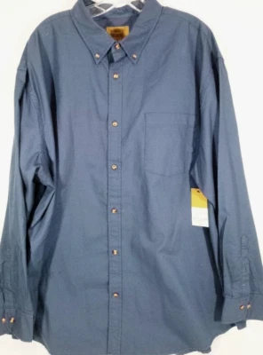 Foundry-Camisa Oxford con botones de manga larga para hombre-2XL XXL-azul-100 % algodón Foto 1 de 4