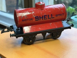 Hornby O Gauge red Tank Wagon Motor Shell Spirit original no box blue lettering - Picture 1 of 6