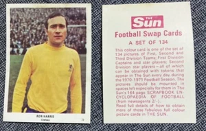 The Sun Fußball Wechselkarte 1970-71 Ron Harris-Chelsea - Bild 1 von 1