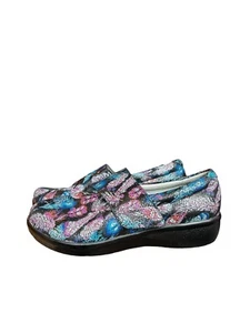 Alegria Gr. 37 Lauryn LAU-885 geblümte Halbschuhe bequeme Schuhe lila blau - Bild 1 von 7