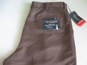 Microfibra doble plisada Roundtree & Yorke fácil cuidado para hombre ajuste relajado talla 32x9 - Imagen 1 de 5