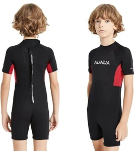 Aunua Children's 3mm Youth Shorty Suit Wetsuits Neoprene for Kids Size 4  - Picture 1 of 4