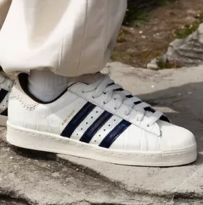 Wales Bonner x Adidas Superstar Pelle di Croc "Wonder White" - Uomo Taglia 9,5 - Foto 1 di 24