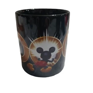 Vintage Disney Mickey Mouse cup mug 2000 Black Gold - Picture 1 of 7