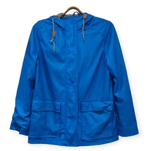 Chaqueta de lluvia con capucha Betty Kay - azul - talla S del Reino Unido - Imagen 1 de 5