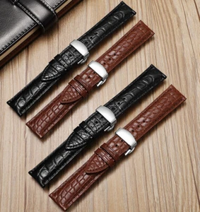 Premium Genuine Leather Watch Band Strap Wrist Bracelet Replacement 12mm-24mm - Picture 1 of 11