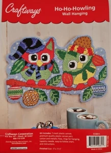 Craftways Ho-Ho-Howling Colgante de Pared Hágalo Usted Mismo Kit de Aguja Búhos de Navidad - Imagen 1 de 9