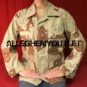CAMISA TOP BDU Ejército Militar de los Estados Unidos 6 Colores Camuflado Desierto Chip Chocolate S/XS NUEVA - Imagen 1 de 3