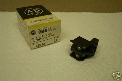 ALLEN BRADLEY 895-A1 AUXILIARY CONTACT 60A N.O.  NEW CONDITION IN BOX - Image 1 of 1
