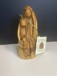 Holy Olive Wood Family Carved Hand Jesus Mary Joseph Bethlehem Statue Land Baby - Picture 1 of 16