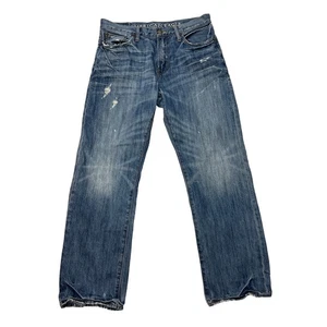 Vintage American Eagle Jeans Mens 32x32 Relaxed 100% Cotton Distressed Casual  - Picture 1 of 8