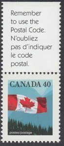 Canada - #1169as 40c Flag Over Mountains Booklet Stamp - MNH - Picture 1 of 1