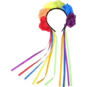 Rainbow Flowers Hairband Girl Accessory Decorations Women's Headband for Floral - Picture 1 of 12