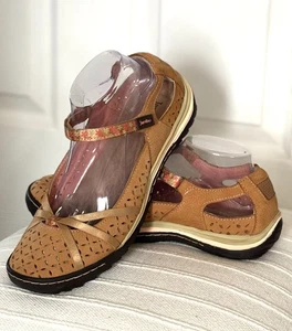 Zapatos cómodos JAMBU para mujer de gamuza tostada flor de cerezo Mary Jane talla 11W - Imagen 1 de 15