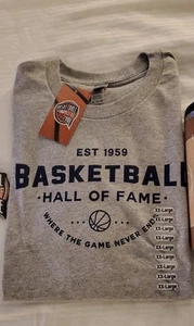 Basketball Hall Of Fame T Shirt Mens XXL Gray Short Sleeve Crew Neck Graphic Tee - Picture 1 of 6