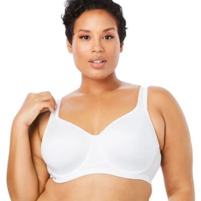 Comfort Choice Underwire White T-shirt Bra 38D Style #27-1220-6 ~ NEW - Image 1 of 4