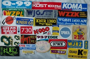 25 VINTAGE RADIO STATION STICKERS KKKKK - Picture 1 of 1